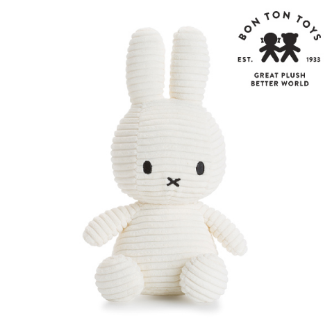 Miffy Corduroy ぬいぐるみ 23cm ホワイト